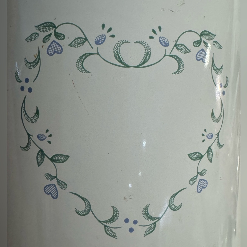 Cornell Enamel Utensil Spoon Holder Unique Floral Heart Scroll Design Thailand - Picture 6 of 9